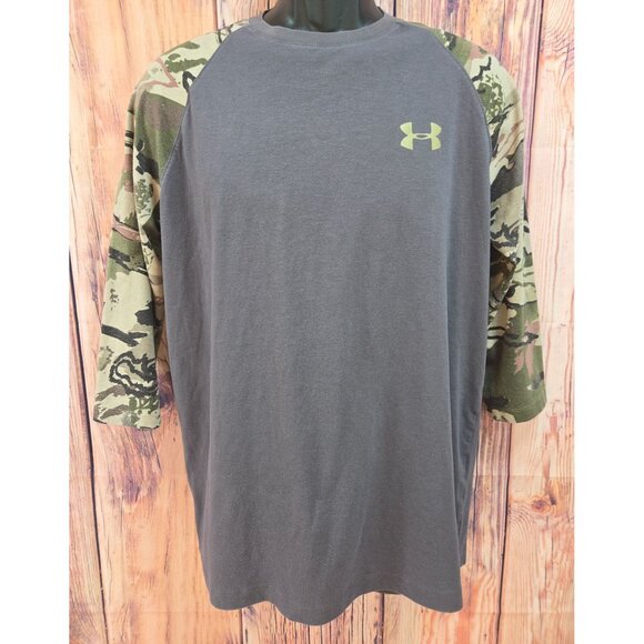 Under Armour Mens Loose Fit HeatGear Camo Sleeve Shirt Medium - Picture 1 of 7